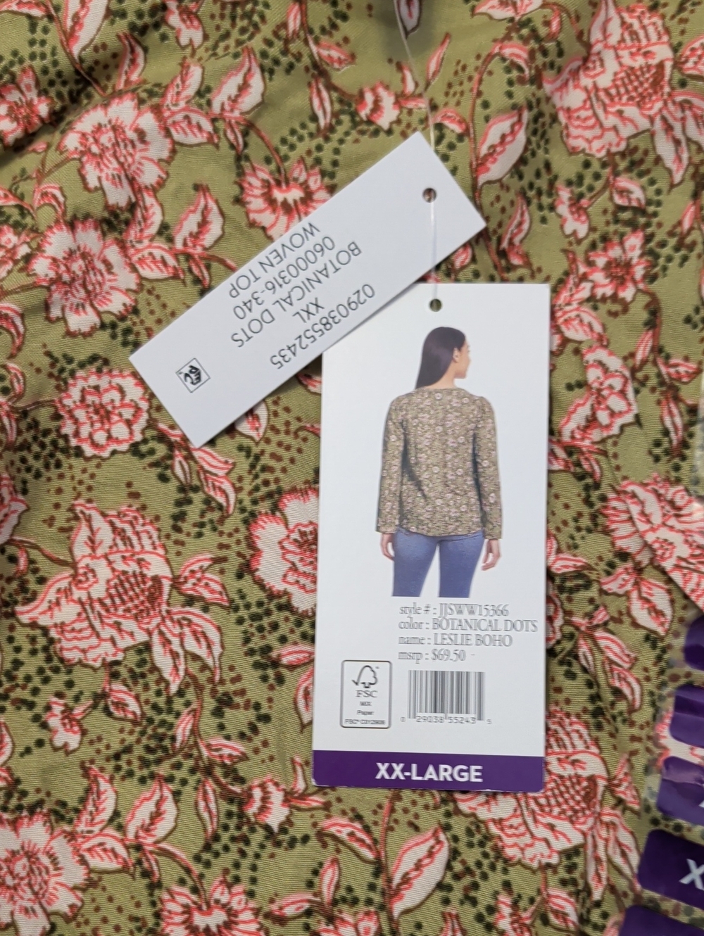 Jessica Simpson Leslie Boho Long Flare Sleeve XXL NWT - Picture 8 of 9
